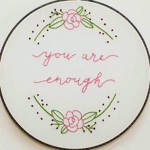 Hand-stitched embroidery art